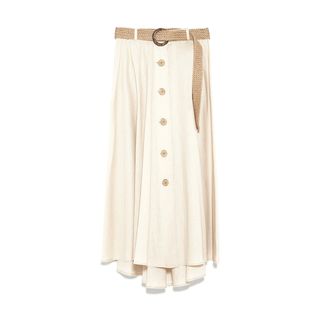 Zara + Belted Rustic Skirt