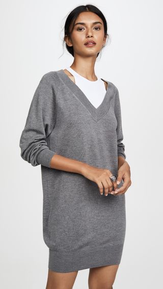 Alexanderwang.t + Bi-Layer Sweater Dress