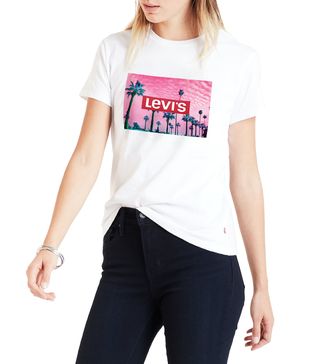 Levi's + The Perfect Tee in Sky Photo White