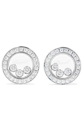 Chopard + Happy Diamonds 18-karat White Gold Diamond Earrings