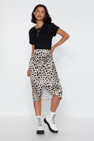 Nasty Gal + Don't Spot Dalmatian Wrap Skirt