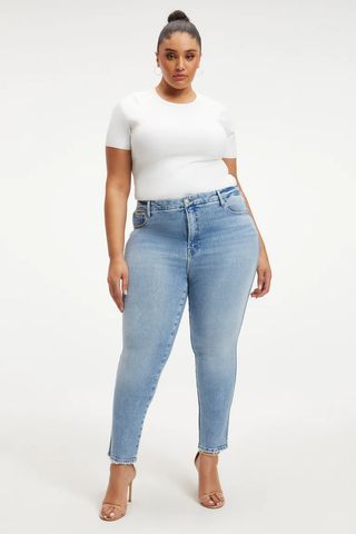 Good American + Good Curve Skinny Crop Jeans