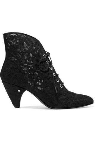 Laurence Dacade + Sabrina Leather-Trimmed Lace Ankle Boots
