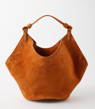 Khaite + Lotus Mini Suede Handbag
