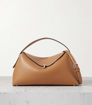 Toteme + T-Lock Textured-Leather Shoulder Bag