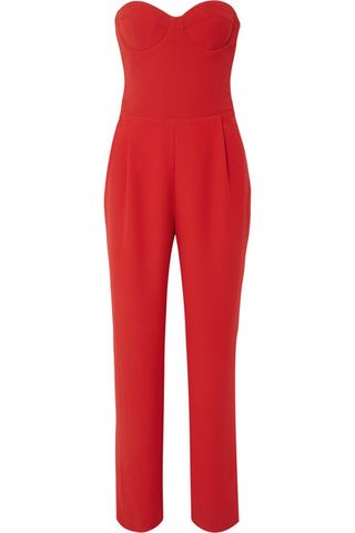 Rasario + Strapless Crepe Jumpsuit