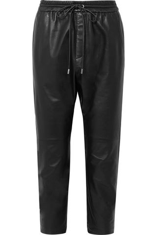Nili Lotan + Monaco Leather Straight-Leg Pants