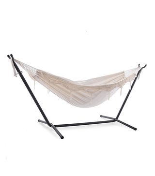 Vivere + Double Hammock with Space-Saving Steel Stand