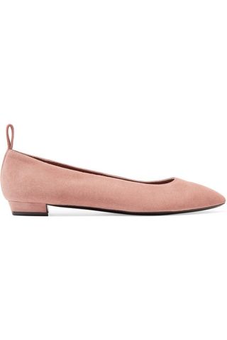 The Row + Lady D Suede Ballet Flats