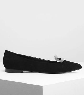 Charles and Keith + Metal Accent Ballet Pumps