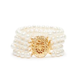 Timeless Pearly + Pearl And Gold-Plated Bracelet