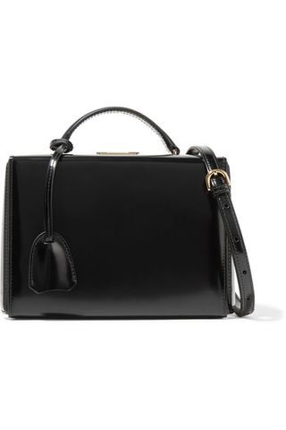 Mark Cross + Grace Small Glossed-Leather Bag