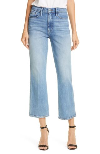 Frame + Le Sylvie High Waist Kick Boot Crop Jeans