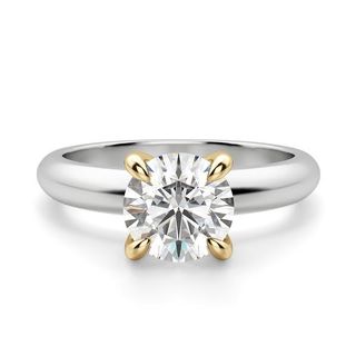 Diamond Nexus + Claw Prong Round Cut Solitaire Engagement Ring