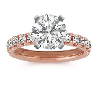 Shane Co. + Pave-Set Diamond Engagement Ring