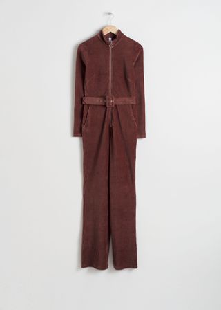 & Other Stories + Belted Corduroy Jumpsuit