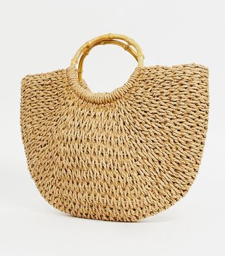 Lipsy + Bamboo Handal Straw Bag in Natural