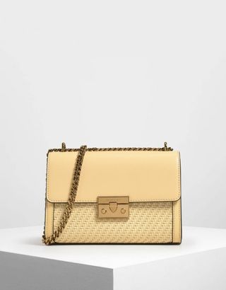 Charles & Keith + Woven Detail Clutch