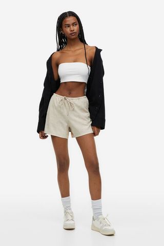 H&M + Linen-Blend Pull-On Shorts