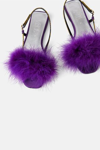 Zara + Flat Feather Sandals