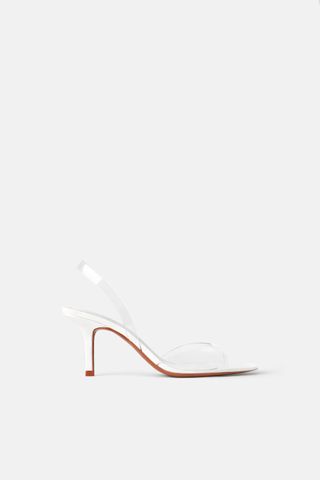 Zara + High Heeled Vinyl Sandals