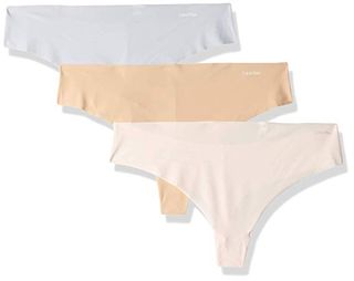 Calvin Klein + Invisibles No Panty Line Thong 3 Pack