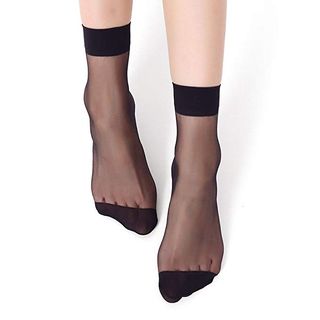 AOASK + 10 Pairs Nylon Ankle Short Sheer Socks