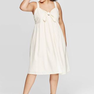 Who What Wear x Target + Strappy V-Neck Bow Tie A Line Dress