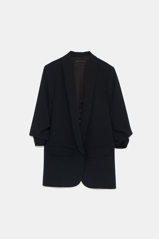 Zara + Blazer With Rolled-Up Sleeves