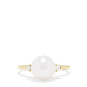 Effy + Pearl and Diamond Accented Ring