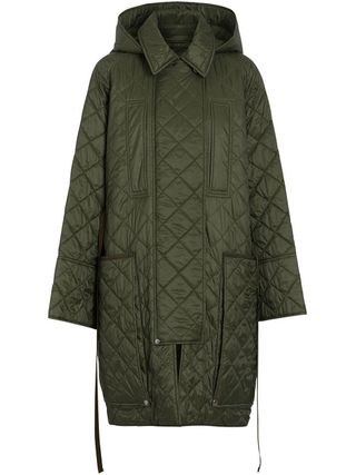 Burberry + Diamond Quilted Hooded Coat