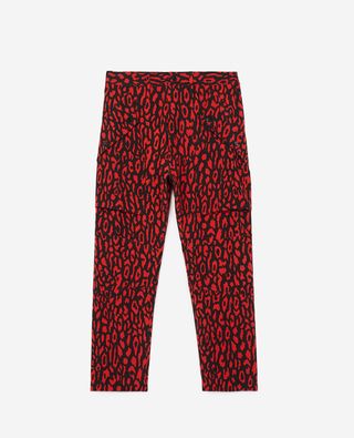 The Kooples + Floaty Silk Trousers With Red Leopard Print