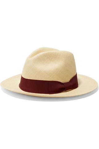 Sensi Studio + Grosgrain-Trimmed Toquilla Straw Panama Hat
