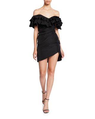 Alexis + Benicia Off-Shoulder Ruffle Cocktail Dress