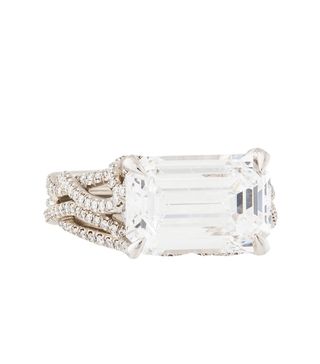 David Yurman + 5.58CT Emerald Cut Diamond Engagement Ring