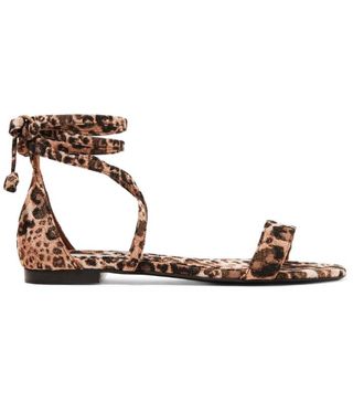Tabitha Simmons + + Johanna Ortiz Nellie leopard-print satin-twill sandals