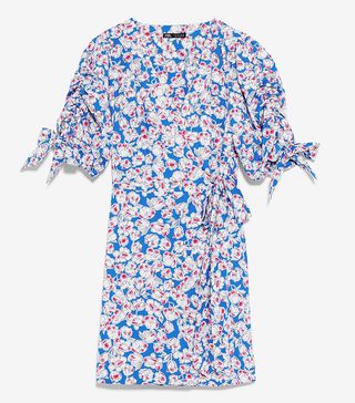 Zara + Printed Poplin Dress