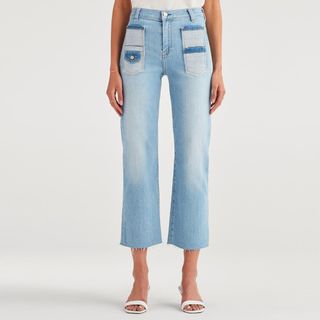 7 for All Mankind + Cropped Alexa With Patch Pocket in Roxy Lights