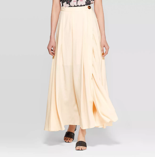 Who What Wear x Target + Mid-Rise High Slit Maxi Skirt