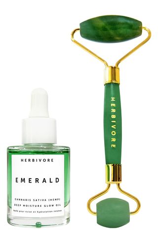 Herbivore Botanicals + Emerald Oil + Jade Roller Glow Ritual Duo