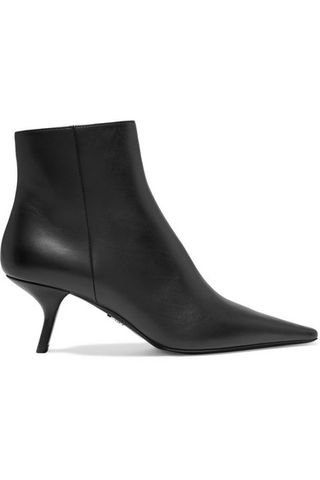 Prada + 65 Leather Ankle Boots