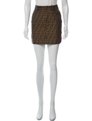 Fendi + FF Logo Mini Skirt