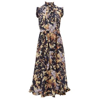 Zimmermann + Sabotage Floral-Print Silk-Blend Midi Dress