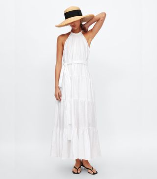 Zara + Long Linen Dress