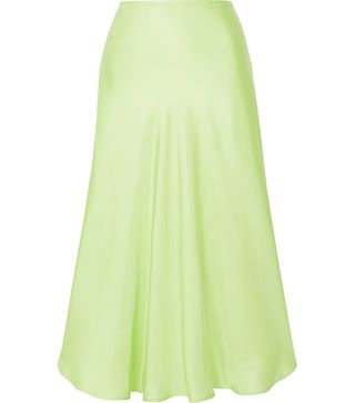 Maggie Marilyn + Net Sustain + Where I Want to Be Silk-Satin Midi Skirt