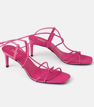 Zara + Pink Heel Sandals