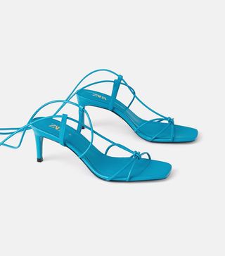 Zara + Blue Heel Sandals