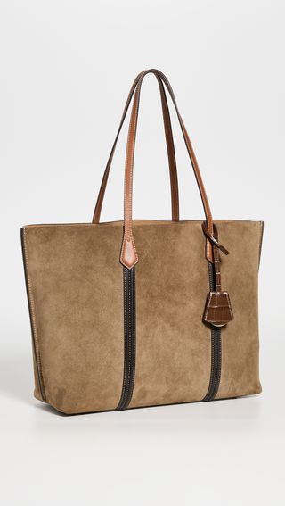 Tory Burch + Perry Suede Triple-Compartment Tote