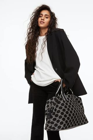 H&M + Jacquard-Weave Weekend Bag