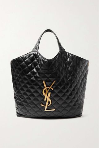 Saint Laurent + Icare Extra Large Embellished Quilted Leather Tote
